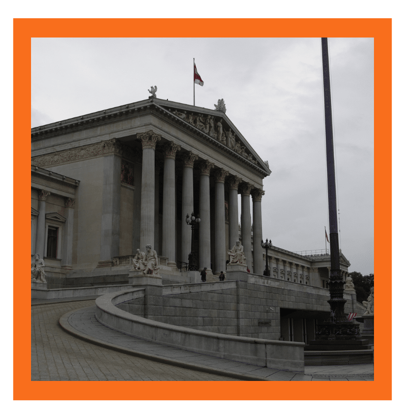 Large courthouse building representing immigration court proceedings
